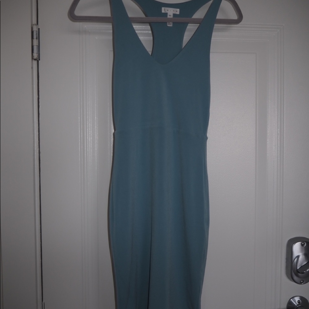 Light Blue Razor Back Mini Dress - Picture 2 of 4